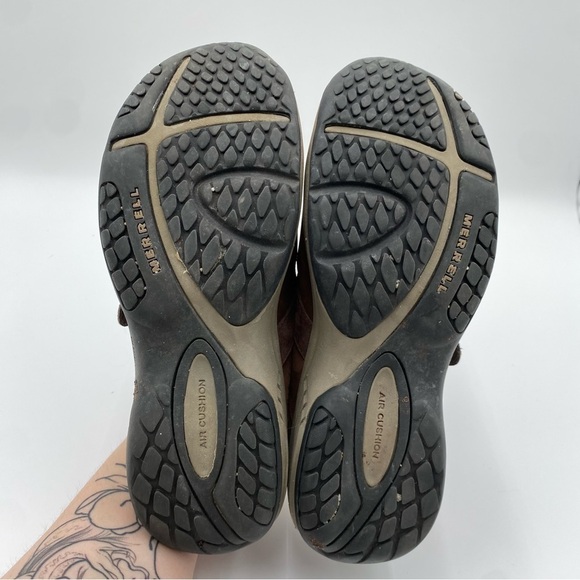 Merrell Women’s 9.5 Brown Leather Encore Buckle Bracken Outdoor Slip On Mules - Picture 4 of 7